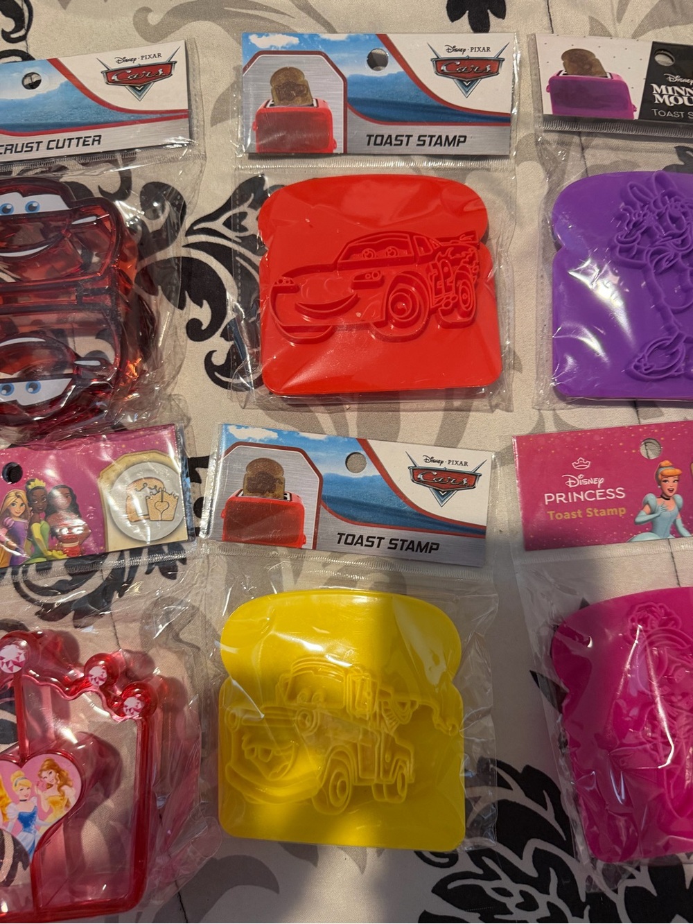 Disney Cars Toast Stamp Set in Red and Yellow
